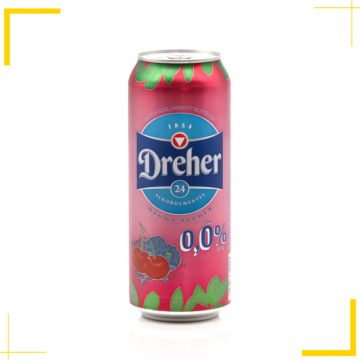 Dreher 24 meggy-szeder ízű ital és alkoholmentes világos sör keveréke (0% - 0,5L)