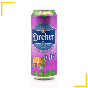 Dreher 24 maracuja - sárgadinnye ízű ital és alkoholmentes világos sör keveréke (0% - 0,5L)
