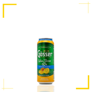 Gösser Natur Zitrone mangó &amp; citrom ízű alkoholmentes gyümölcsös sör (0.0% - 0,5L)
