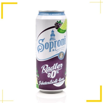 Soproni Radler Ribizli-Lime ízű gyümölcsös sör (0,0% - 0,5L)