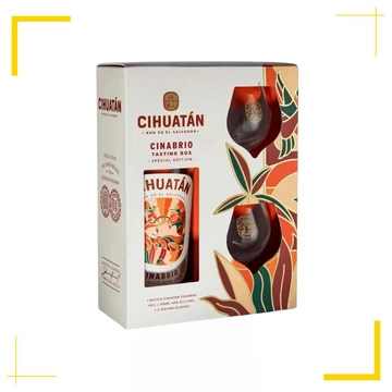 Cihuatán Cinabrio 12 Y.O. Rum díszdobozban, 2 pohárral (40% - 0,7L)