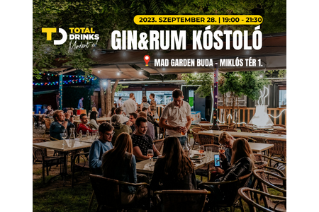 Exkluzív Gin&Rum kóstoló Mad Garden Budában!
