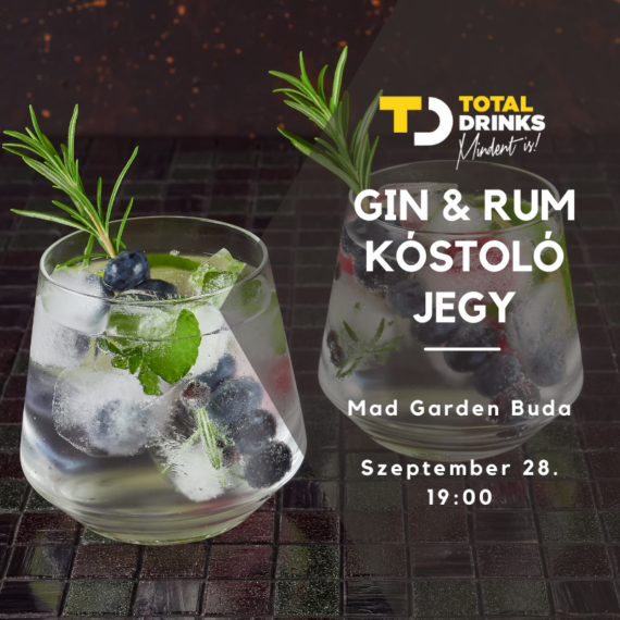 Exkluzív Gin&amp;Rum kóstoló a Mad Garden Budában