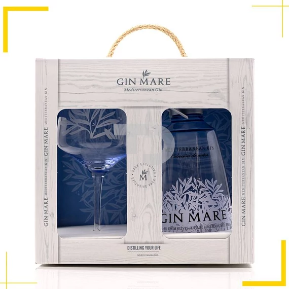 Gin Mare Gin +Díszdoboz+Pohár (42,7% - 0,7L)
