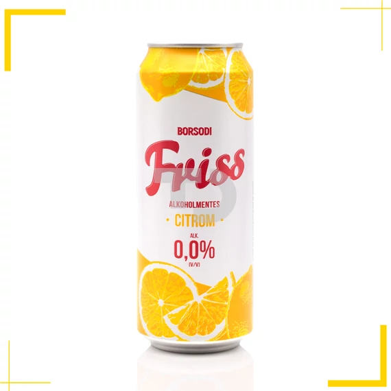 Borsodi Friss Alkoholmentes Citrom sör (0,0% - 0,5L)