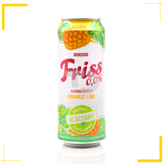 Borsodi Friss ananász-lime ízű alkoholmentes sör (0% - 0,5L)