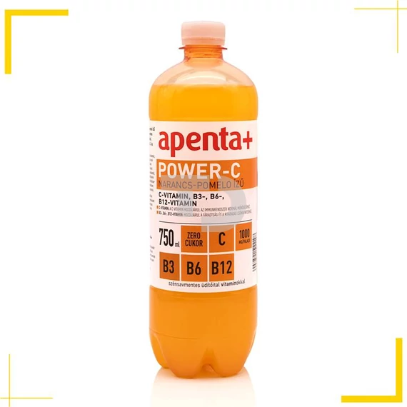 Apenta Power-C narancs-pomelo ásványvíz (0,75L)