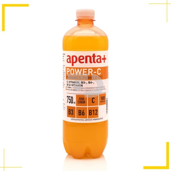 Apenta Power-C narancs-pomelo ásványvíz (0,75L)