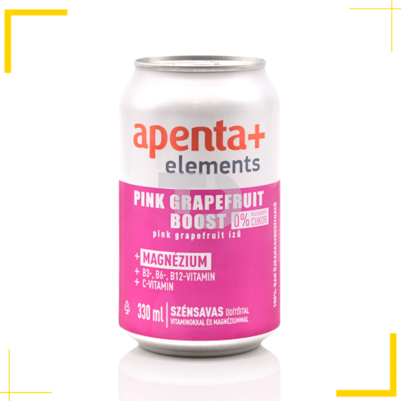 Apenta+ Elements Pink Grapefruit Boost pink grapefruit ízű szénsavas üdítőital (0,33L)