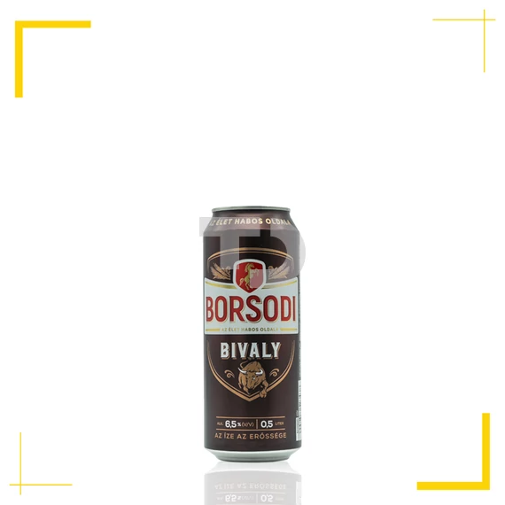 Borsodi Bivaly minőségi világos sör (6,5% - 0,5L)