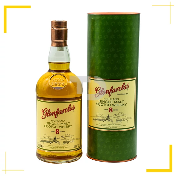 Glenfarclas 8 Years Old Whisky díszdobozban (40% - 0,7L)